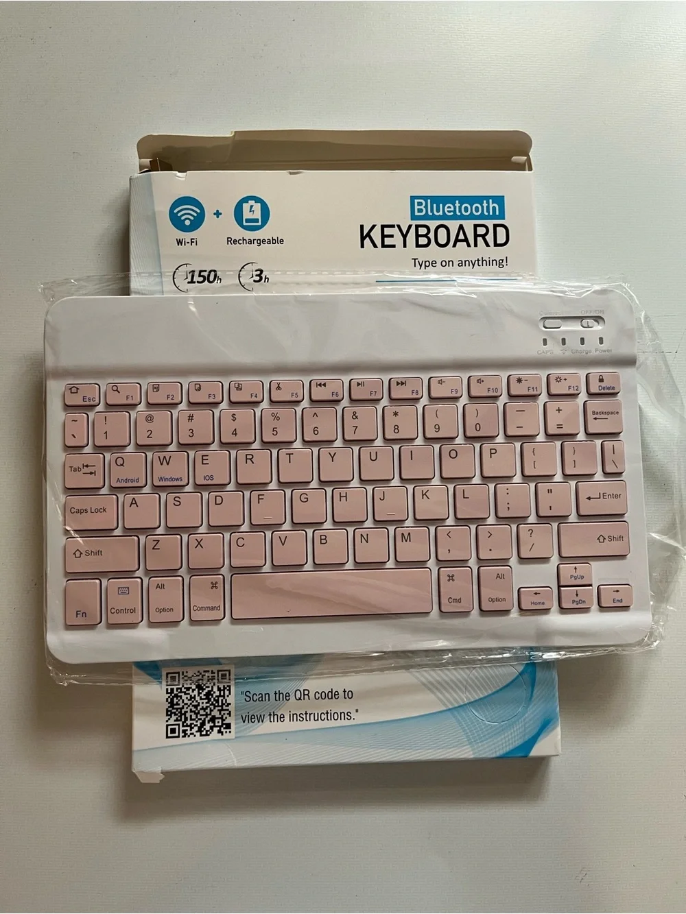 Bluetooth Wireless Keyboard-pink